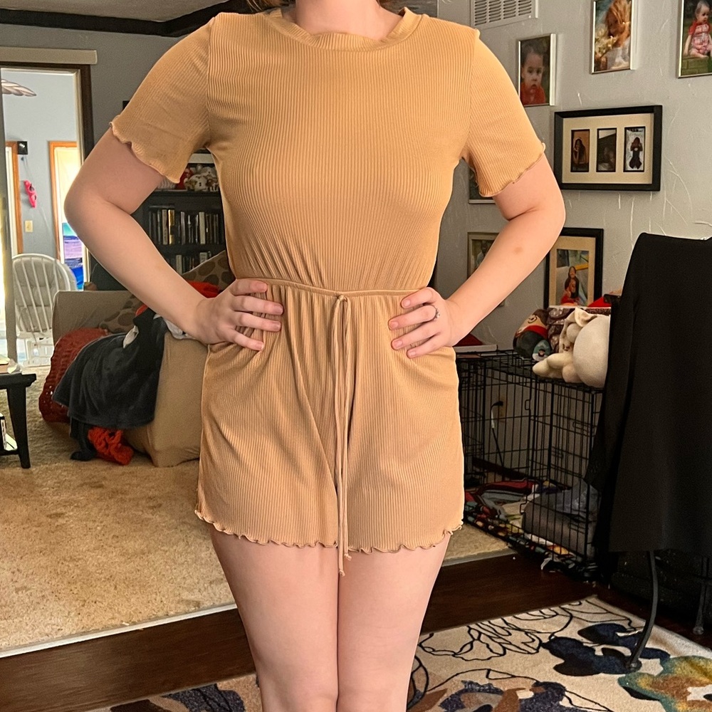 Tan jumpsuit